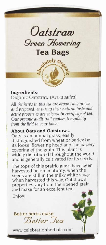 Celebration Herbals Oatstraw Green Flowering Herbal Tea - 24 Tea Bags...