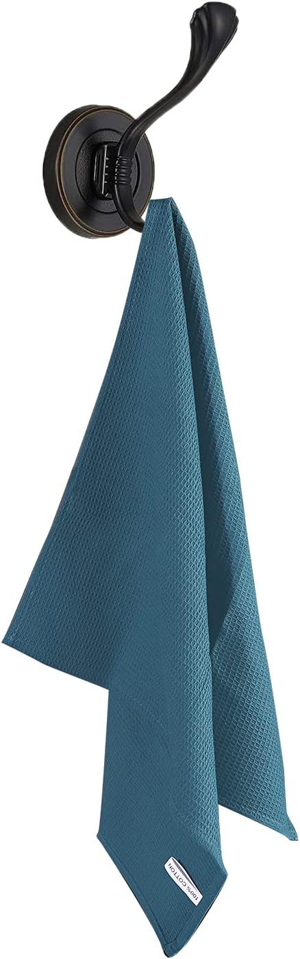 Classic Kitchen Towels, 100% Natural Cotton, The Best Tea Towels, Napkins, Absorbent and Lint-Free, Machine Washable, 16 x 24 Inch, 3 Pack (Dark G...
