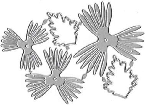 DDeehs Chrysanthemum Flower Metal Die Cuts, Rose Daisy Flower Leaves Cutting Dies, Stencils for DIY Scrapbooking, Album Decorative Embossing Paper...