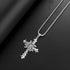 Cross Necklace for Men, Silver Cross Titanium Steel Necklace Creative Fashion Vintage Cross Pendant Necklace, Religious Jewelry Gift for Men Women...