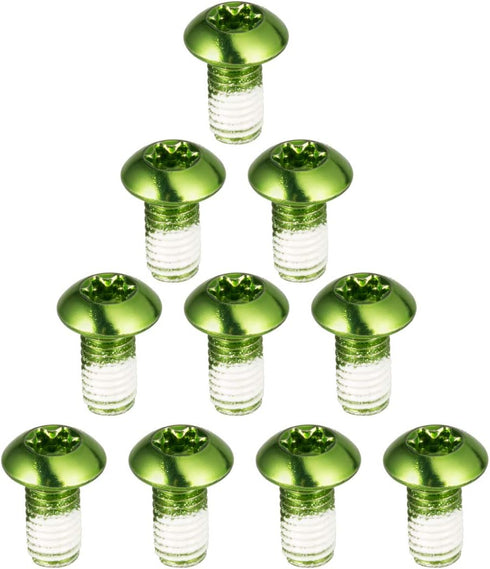 CNC 12 Pcs Bicycle Disc Brake Bolts MTB Rotor Bolts 6-Bolt M5x10mm Brake Bolts Mountain Bike,Green...
