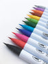 Zig Clean Color Real Brush Markers, Multicolor, 12-Pack (RB600012)...