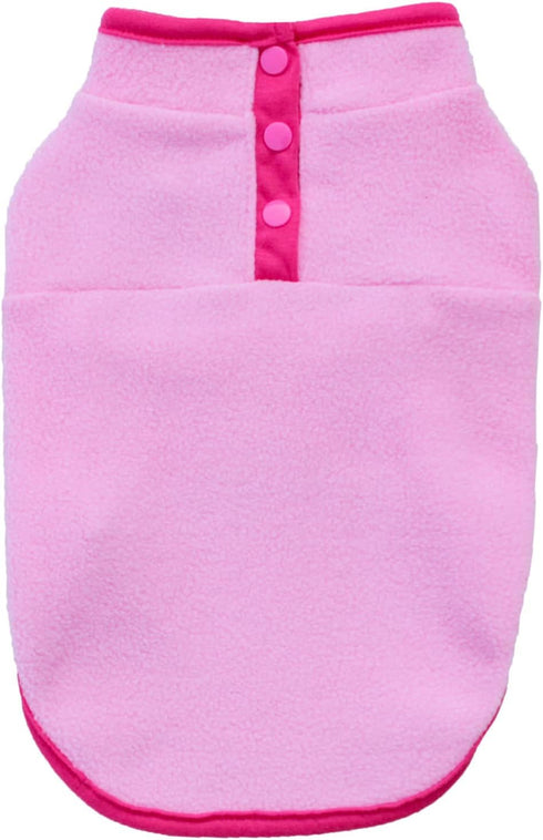 Jecikelon Fleece Dog Jacket Warm Pet Winter Coat Puppy Clothes Vest Soft Doggie Clothing for Small Dogs (Pink1, X-Small)...