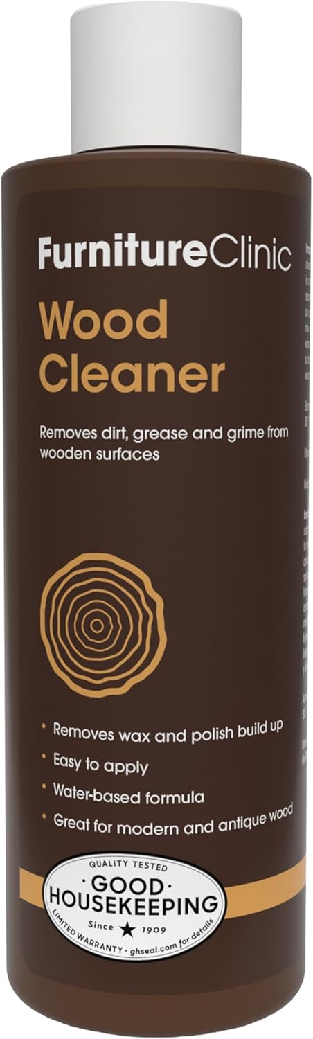 Furniture Clinic Wood Cleaner | Cleans Furniture, Shelves, Tables, Barstools, Cabinets & Other Wood Surfaces | Easily Remove Build Up, Grease and ...