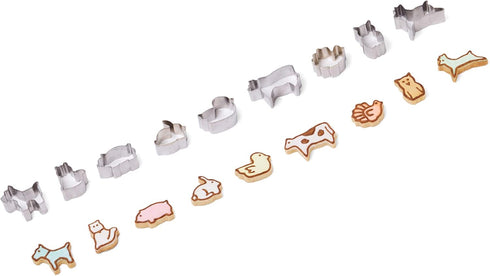 Fox Run Mini Animal Cookie cutters, 0.75 x 1.5 x 1 inches, Metallic...