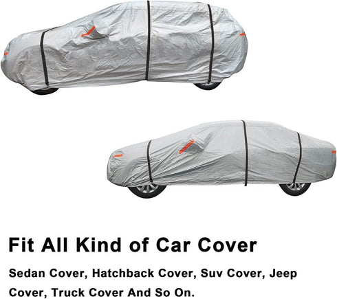 Car Cover Straps Wind Protector, 3Pcs Adjustable Elastic Windproof Ropes Protect Car Cover from High Winds, Universal Fit Most Cars (Black)...
