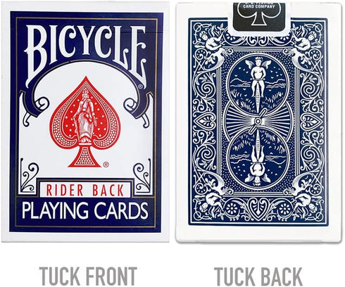 Bicycle Rider Back Playing Cards, Standard Index, Poker Cards, Premium Playing Cards, Red & Blue, 2 Count (Pack of 1)...