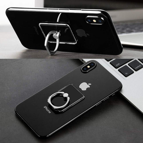 ZOSTLAND 1PC Transparent Clear Phone Ring Universal 360°Adjustable Phone Case Finger Grip Stand Holder Desk Stent Mount Car Hook Compatible with i...