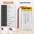 3.7V 500mAh 502248 Lipo battery Rechargeable Lithium Polymer ion Battery Pack with PH2.0mm JST Connector...