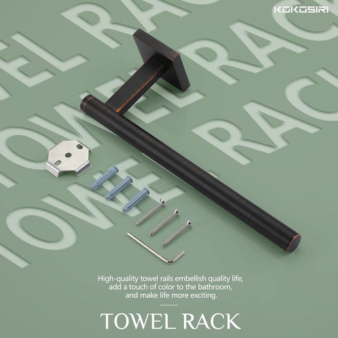 KOKOSIRI Bathroom Towel Bar Hand Towel Holders Wall Mount Toilet Kitchen Cabinet Paper Holder Stainless Steel Bath Accessories Oil Rubbed Bronze, ...