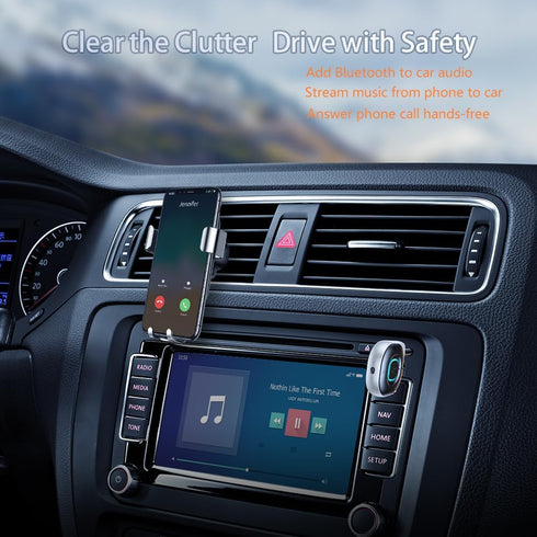 Bluetooth Adapter Car Aux Receiver: Stereo Audio Auxiliary Port Portable 2-in-1 Wireless Transmitter - for Headphones TV iPhone Speaker Motorcycle...