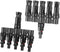Solar Panel Connectors T Branch Connectors Cable Splitter Coupler 1 Male to 5 Female and 1 Female to 5 Male, Solar cable connectors for residentia...