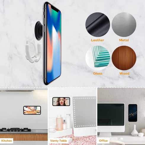 Multi-Surface Holder Car Mount 3 Pack Compatible for Popsocket Grip Holder for Pop Socket Mount Device Support Accessory Home Office Desk Wall Mou...