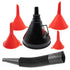 Multi-fFunctional Plastic Funnel Oil Funnel and 4-Piece All Purpose Wide-Mouth Bright Orange Plastic Funnel Set for Cars and Motorcycles, Engine O...