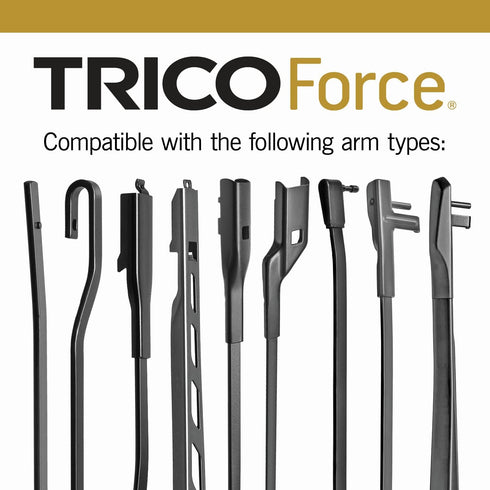 TRICO Force Wiper Blade 16 inch Fits Select Toyota, Hyundai, Dodge, Kia, Honda, Jeep, Chevrolet, Ford, Nissan, GMC (25-160)...