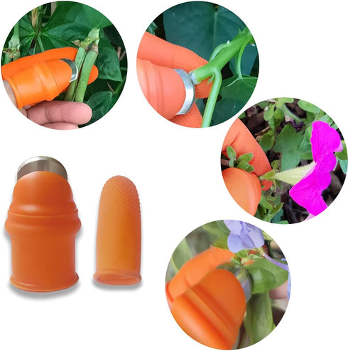 zhuohai Garden Silicone Thumb Knife, Finger Knife, Harvesting Plant Knife,Plants Picking Trim Tools and Also be Your Good Help in Kitchen (L)...