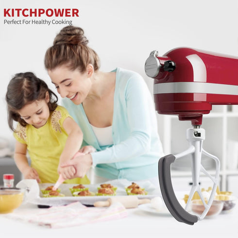 6 Quart Flex Edge Beater for Bowl-Lift Stand Mixers, Paddle Attachment Mixer Accessory...