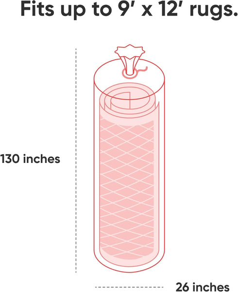 Rug Storage Bag - 3 Mil Heavy Duty Rug Storage Bag for Moving and Storage - Fits Rugs up to 9' x 12' - No vent holes...