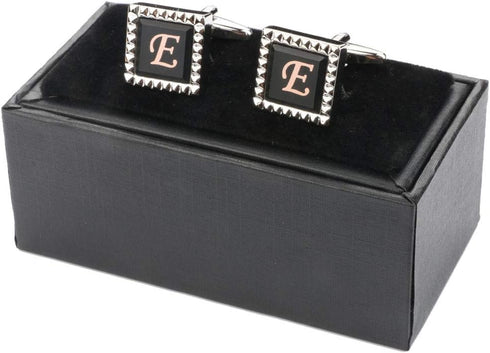 Mens Cufflinks Classic Shirt Business Wedding Initials Alphabet with Gift Box A-Z...