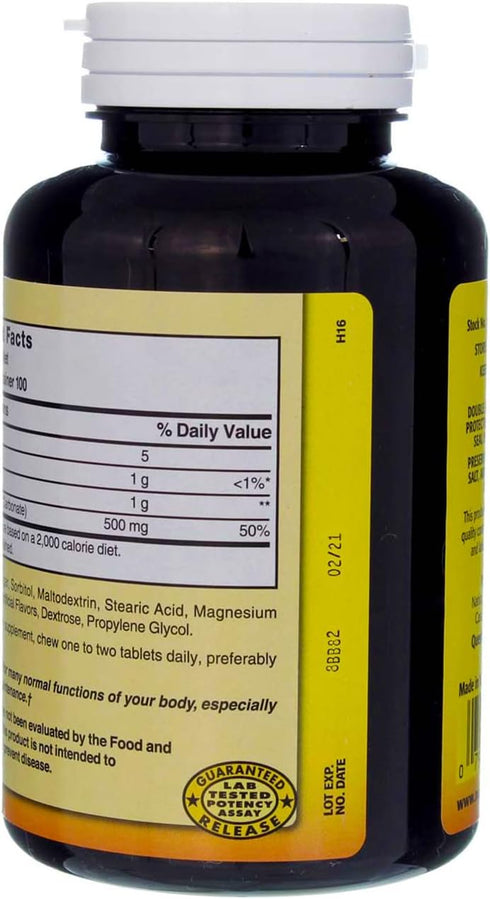 Nature's Blend Calcium Chewable Bavarian Cream 500 mg 100 Tabs...