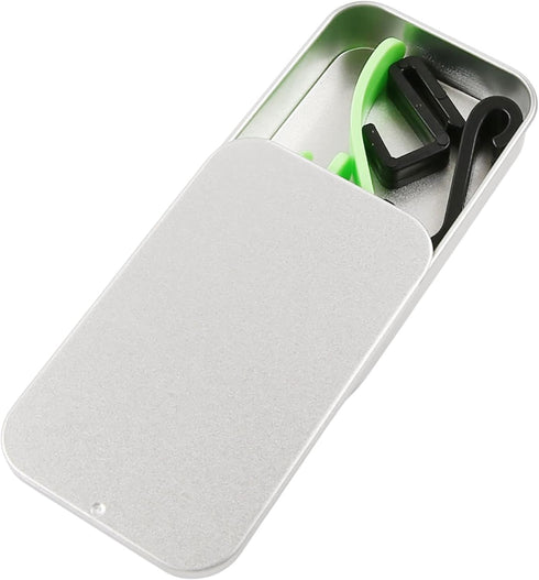 2Pcs Portable Floss Picks Dispenser, Empty 3.19 * 2.05 * 0.63inch / 8.1 * 5.2 * 1.6cm Floss Picks Metal Case, Mini Reusable Floss Pick Holder Boxe...