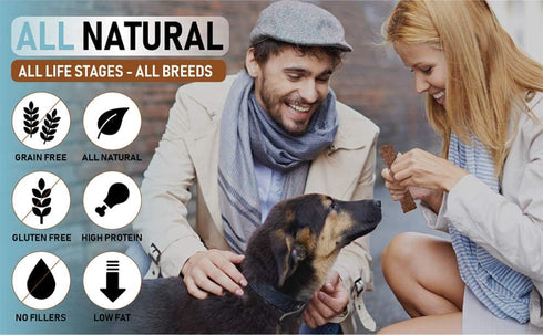 Premium Beef and Banana 12 oz. Dog Jerky Treats | 100% Human Grade | USA Made | High Protein | Grain Free | Limited Ingredients | No Filler | BHA-...