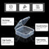 SATINIOR 100 Pcs Clear Plastic Beads Storage Containers Box Small Clear Box with Hinged Lid Small Plastic Case Mini Square Arts Crafts Storage Box...