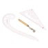 3pcs Clothing Patterning Ruler Sew French Curve Ruler Metric Shaped Plastic Sewing Tools Include Curve Ruler Triangular Ruler Tracing Wheel for Be...