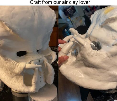 White Air Dry Modeling Clay 10.5 oz Ultra Light Magic Molding Clay No Crack Dough Primary Colors for Adults Kids Art Craft Kit...