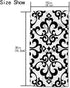 HGOD DESIGNS Black Floral, Vintage Flower Paisley Design Black and White 100% Cotton Soft Bath Hand Towels for Bathroom Kitchen Hotel Spa 15inX30i...