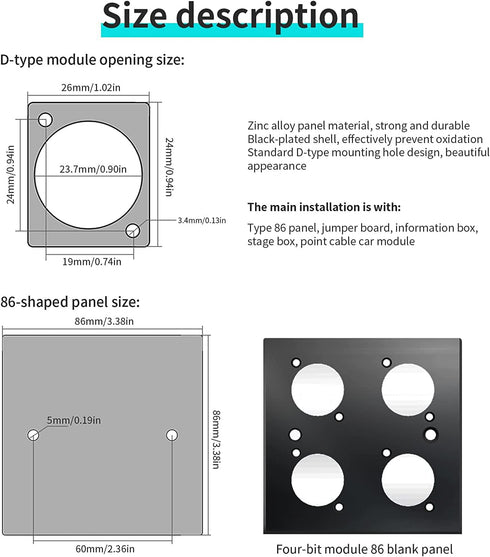 USB 3.0 D Panel Mount Solderless Connector USB 3.0 Female to Female Coupler Socket Pass Through Adapter Speed 5Gbps for Audio Video Optoelectronic...