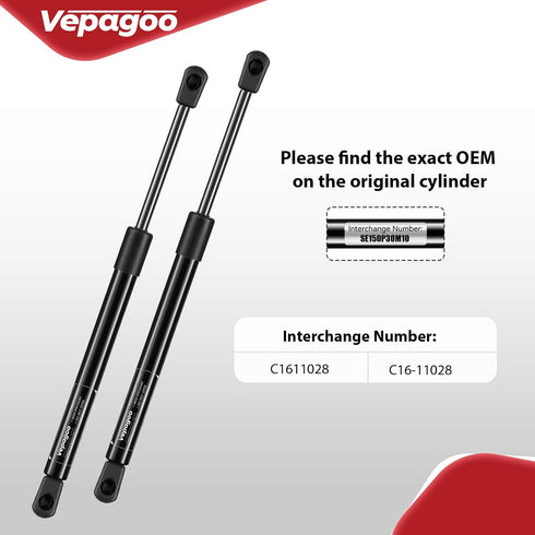 Vepagoo C16-11028 12 inch 40 Lb/178N Gas Shocks Struts for Weather Guard Tool Box Truck Pickup Toolbox Lid, Weatherguard Aluminum Toolbox are Topp...
