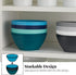 US Acrylic Unbreakable 28 oz. Plastic Stackable Cereal Bowls for Snacks & Ice Cream in Coastal Colors (Set of 8) 6-inch Reusable, BPA-Free, Made i...