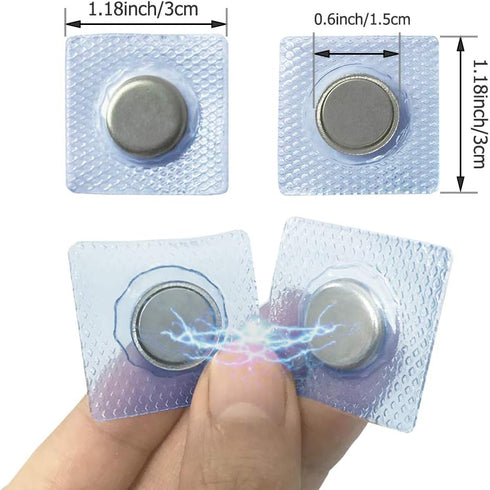8 Sets Hidden Magnetic Snap,Invisible Magnets Sew in PVC for Thin Fabrics...