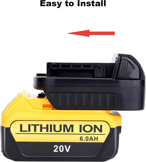 Adapter Compatible with Dewalt 20V Max Battery to Replacement for Milwaukee M18 18V Battery, DW18ML Adapter Compatible with Milwaukee 18V Cordless...