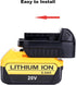 Adapter Compatible with Dewalt 20V Max Battery to Replacement for Milwaukee M18 18V Battery, DW18ML Adapter Compatible with Milwaukee 18V Cordless...