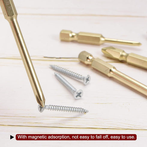 PH1 Phillips Head Screwdriver Drill Bit 3" Length 0.12" Dia 1/4 Inch Hex Shank S2 Steel Magnetic Cross Head for Power Tool...