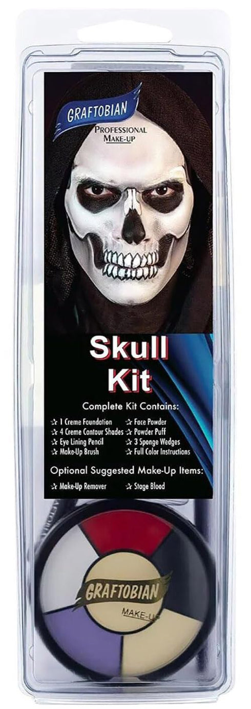Graftobian Skull Makeup Kit - Skeleton Makeup Set for Costumes, Cosplay, and Halloween...