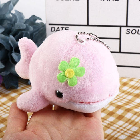 Yellow Mini Stuffed Animal Dolphin Plush Toys Soft Lovely Dolphin Stuffed Keychain Bag Pendants Tiny Ocean Animal Accessories for Keychain Decor S...