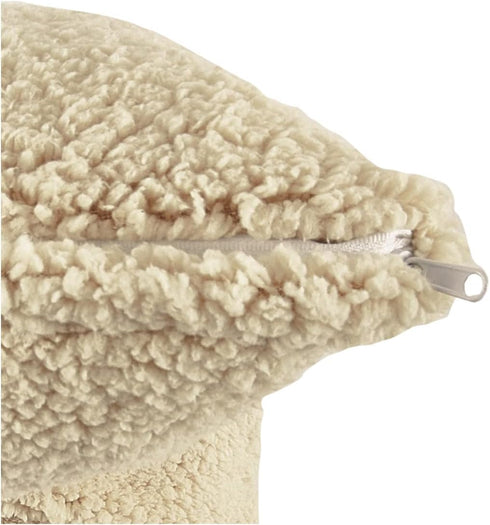 Body Pillow Cover. Sherpa with side zipper by Lavish Home – 18 ”x52” (Ivory)...