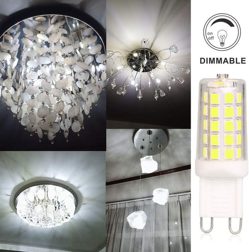 BAOMING G9 LED Bulb Daylight Dimmable 4W, 40W T4 G9 Halogen Equivalent,6000K 120V No-Flicker, Chandelier Lighting 450LM (5 Pack)...