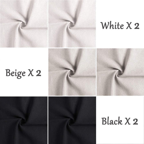 Linen Needlework Fabric, Kissbuty 6 PCS Linen Fabric Cloth for Garment Craft Flower Pot Decoration Embroidery Cross Stitch Cloth, 19.6 by 19.6 Inc...