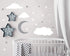 Clouds Decals Moon and Stars Wall Decal Kids Wall Decals Wall Stickers Peel and Stick Removable Wall Stickers Kids Room Decoration Good Night Nurs...