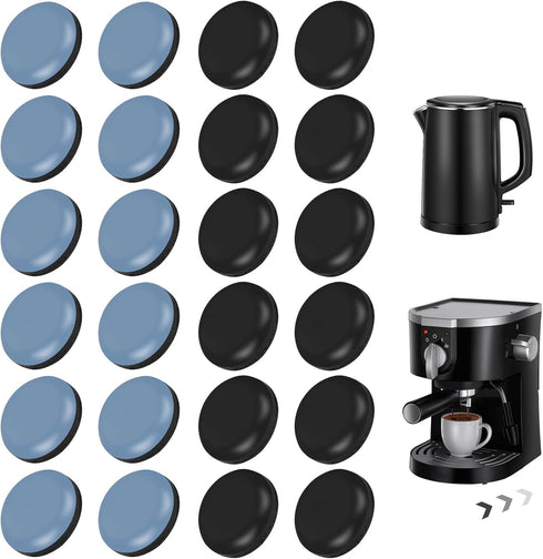 Appliance Slider, 24 Pcs Appliance Sliders for Kitchen Appliances, Self Adhesive Small Kitchen Appliance Slider, Small Appliance Slider for Most C...
