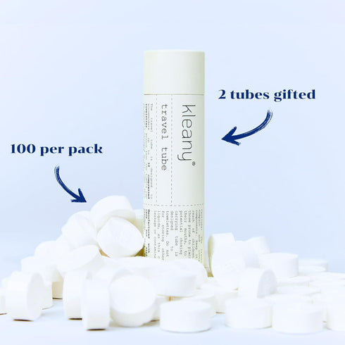 100 Compressed Towels Tablets - 100% Rayon - Biodegradable & Hypoallergenic - Travel & Makeup Remover Wipes - Hiking & Camping - Coin Tissue...