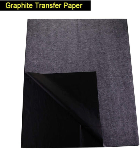 Large Graphite Transfer Paper for Wood, Paper, Canvas (20 x 47 Inch, 6 Pack) Tracing Carbon Paper (Black)...
