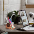 AhfuLife Elephant Pen Pencil Holder with Phone Stand, Wooden Elephant Shaped Desk Organizer Decor, Elephant Gifts for Women Cute Desk Accessories ...