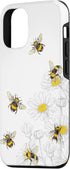 iPhone 15 bumble bee - honey bees Bee lover Daisy Flower White Case...