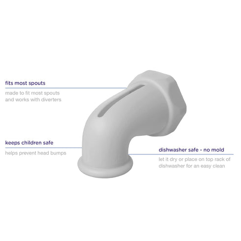 Ubbi Baby Bathtub Spout Guard Cover Faucet Safety Cover for Baby or Toddler Gray...
