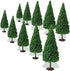 Model Cedar Trees 12PCS Train Scenery Landscape Pine Miniature Diorama Trees Mixed Model for Road Architecture Building DIY Decoration Gift (12)...